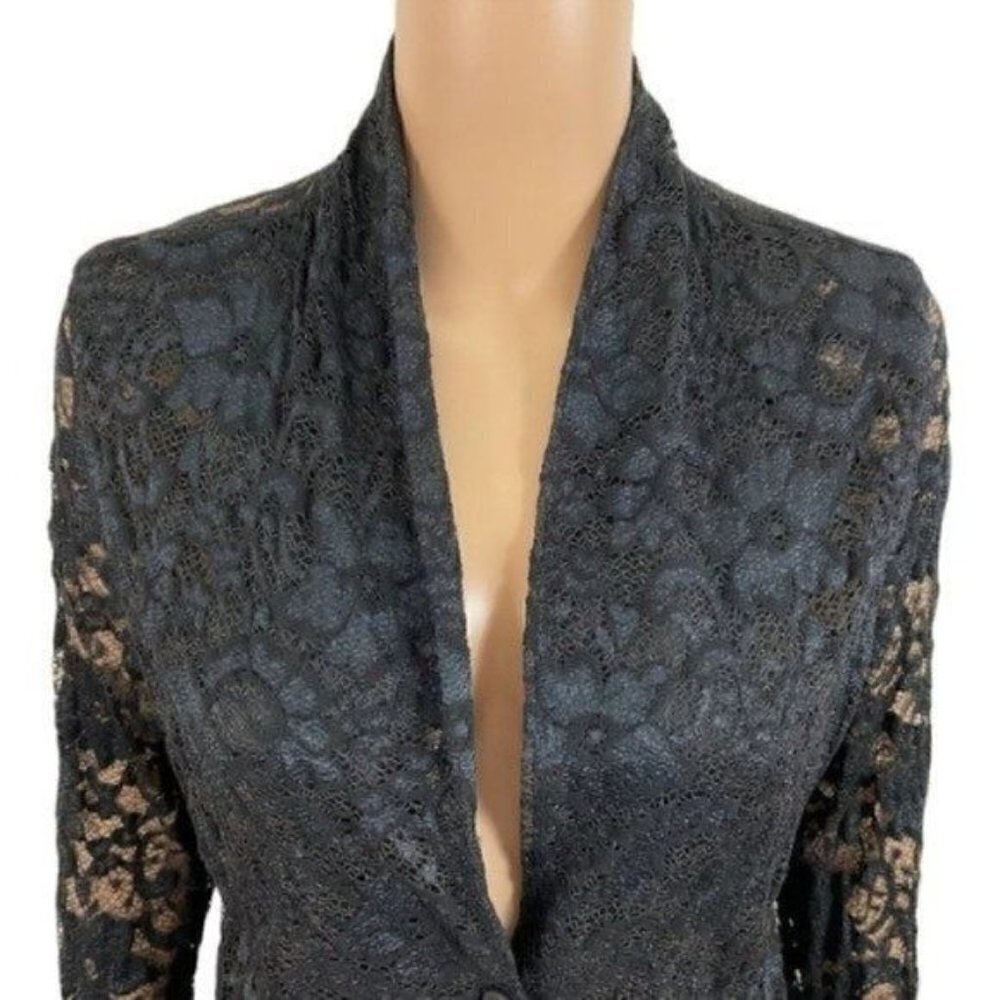 Vintage Also Know As Sheer floral one button closure blouse top size Medium - Picture 2 of 13